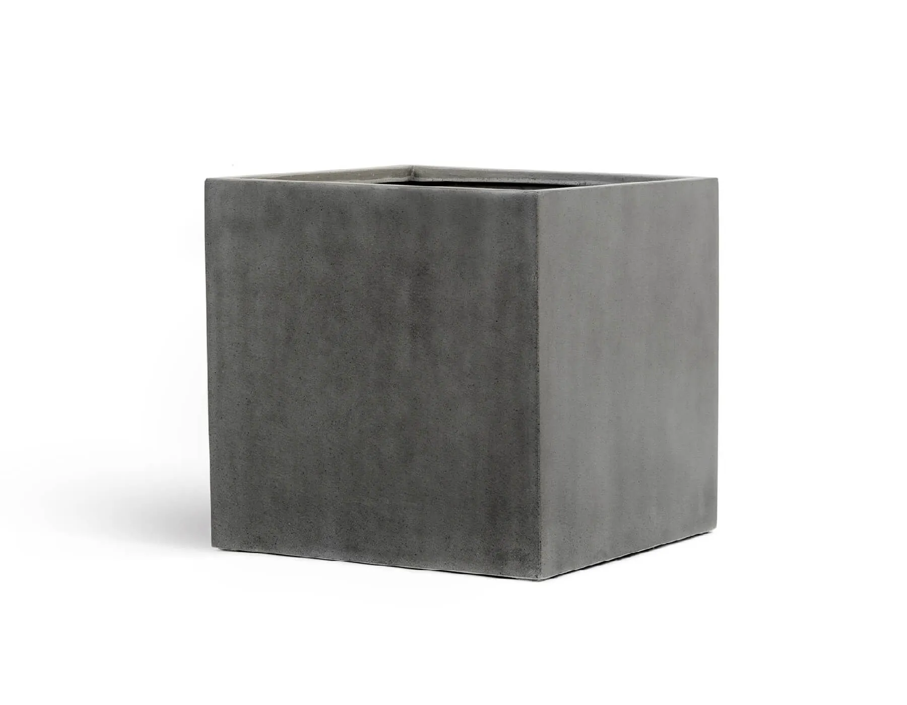 Кашпо Beton - TREEZ Effectory - Тёмно-серый бетон - Куб