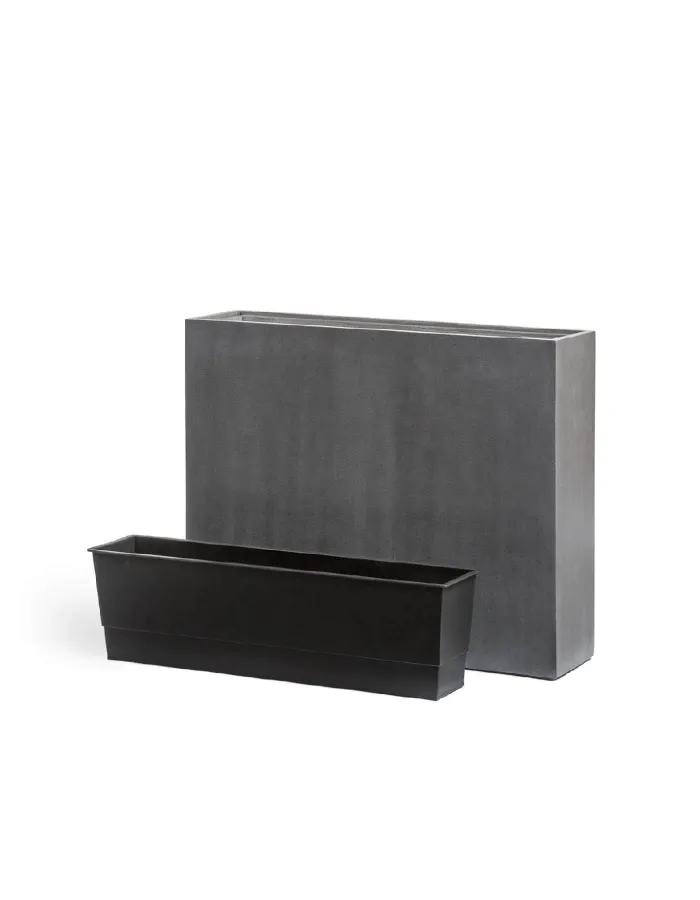Кашпо Beton - TREEZ Effectory - Тёмно-серый бетон - Высокий Дивайдер