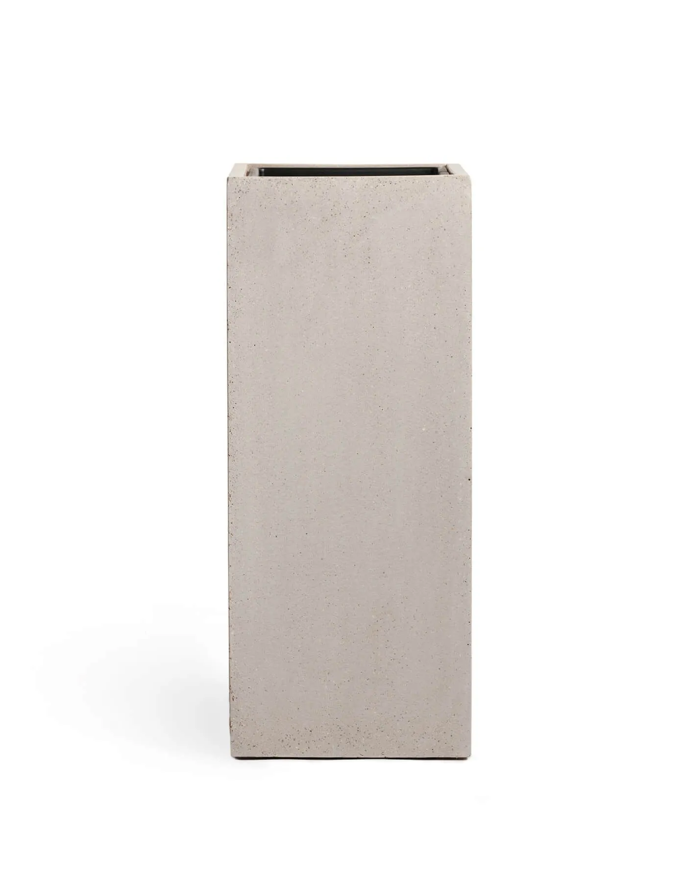 Кашпо Beton - TREEZ Effectory - Белый песок - Высокий куб