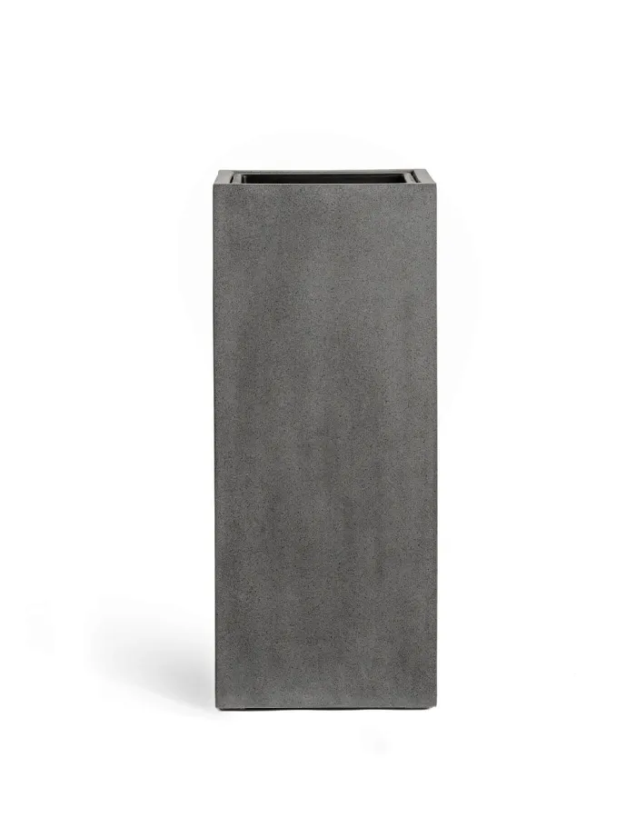 Кашпо Beton - TREEZ Effectory - Тёмно-серый бетон - Высокий куб