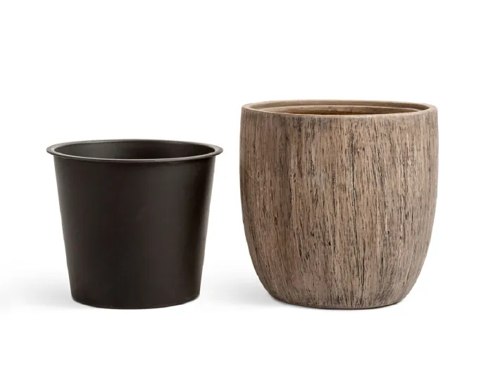 Кашпо - Wood TREEZ Effectory - Светлый дуб - Округлый конус