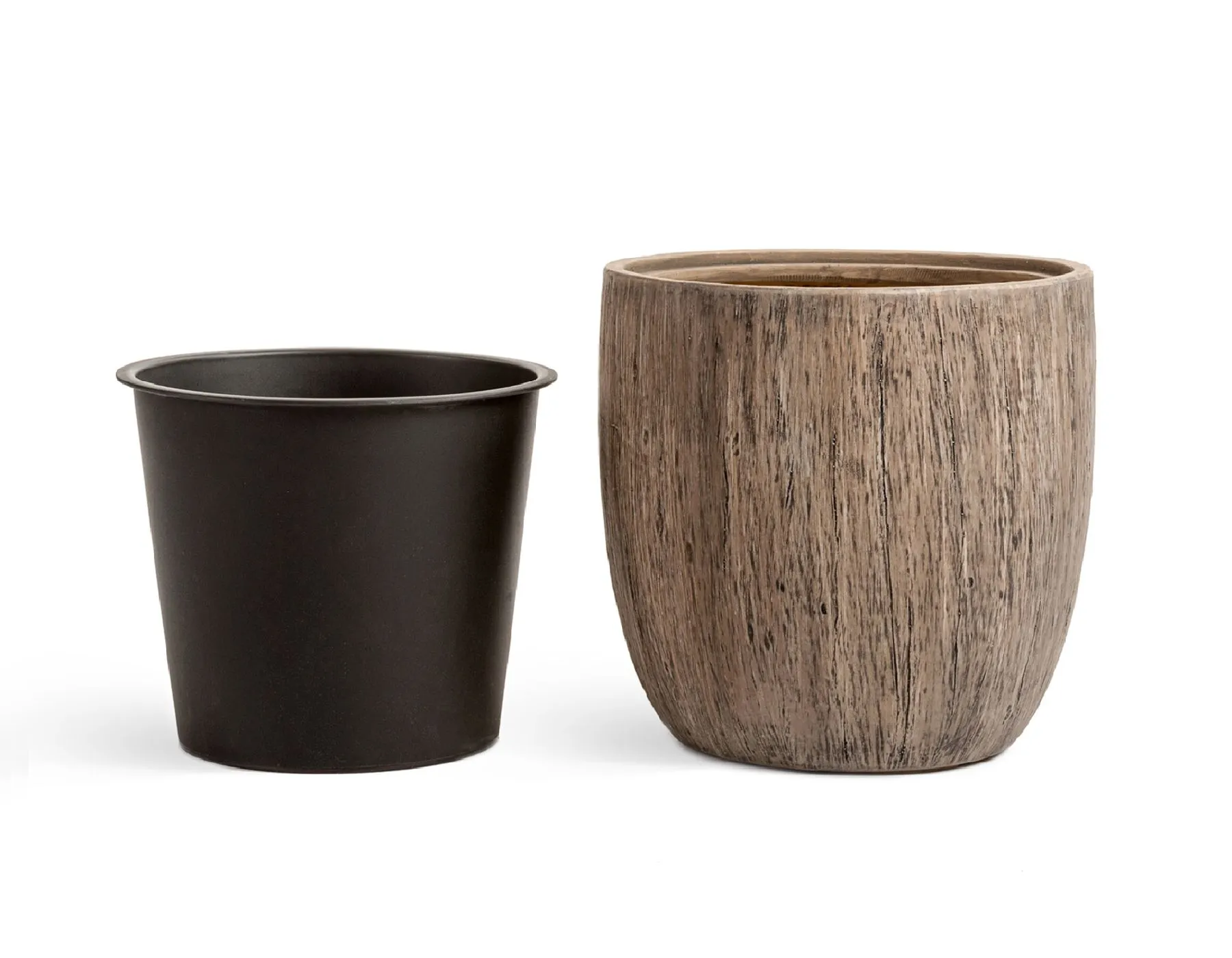 Кашпо - Wood TREEZ Effectory - Светлый дуб - Округлый конус