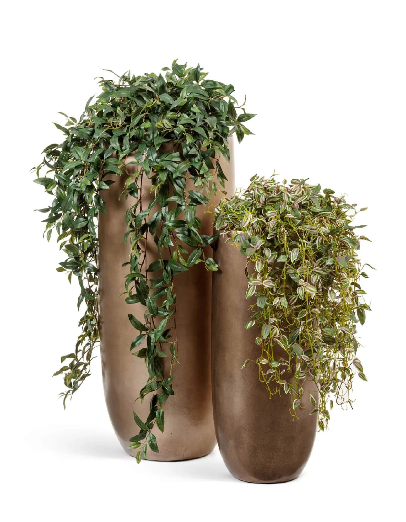 Кашпо Metal - TREEZ Effectory - Тёмное матовое золото - Высокий округлый конус