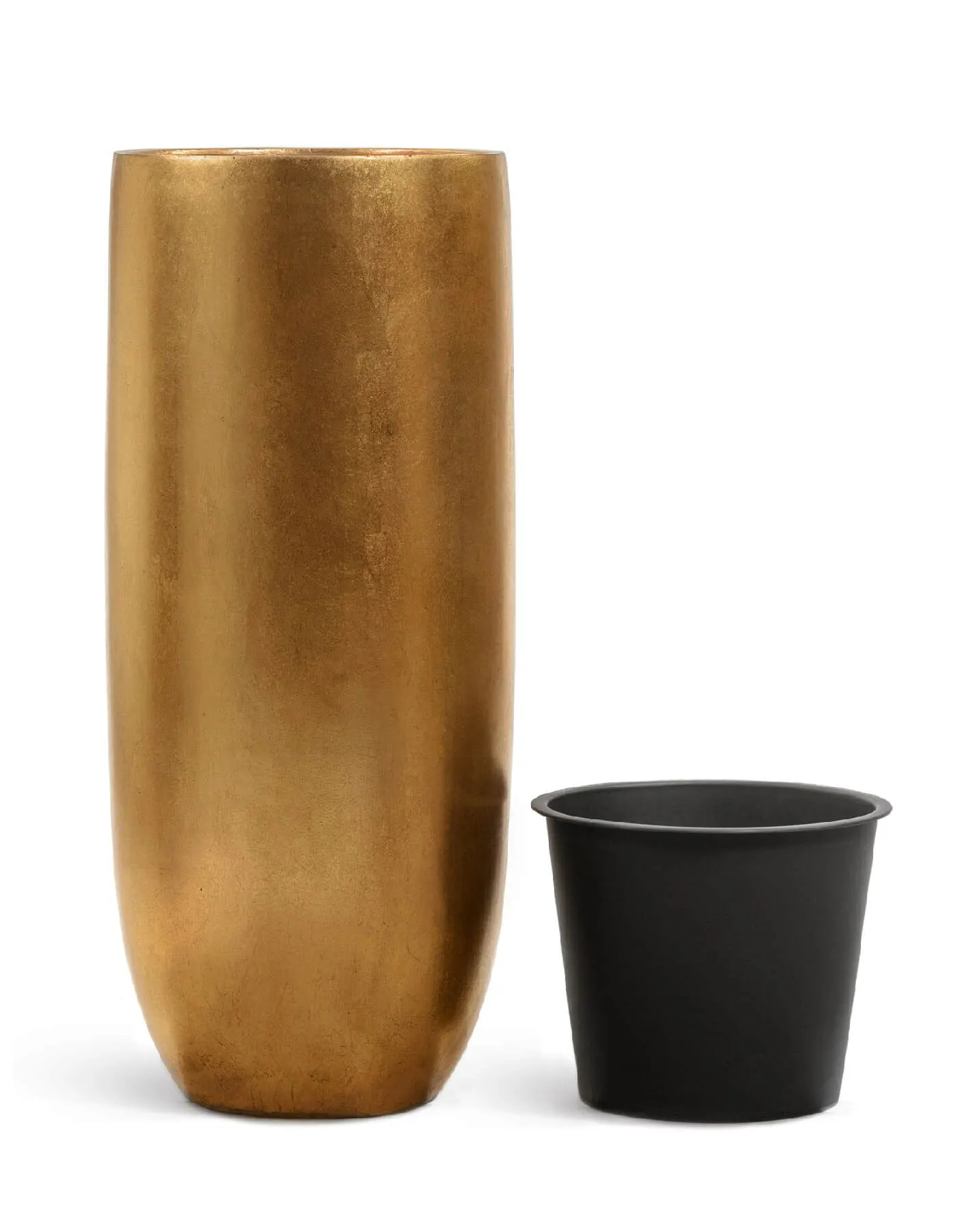 Кашпо Metal - TREEZ Effectory - Сусальное золото - Высокий округлый конус