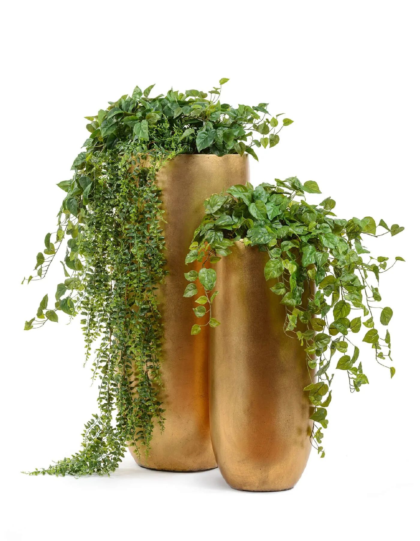 Кашпо Metal - TREEZ Effectory - Сусальное золото - Высокий округлый конус