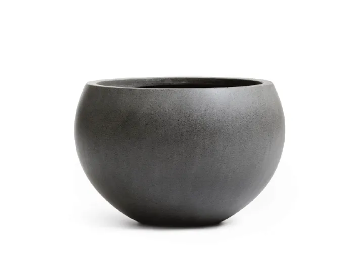 Кашпо Beton - TREEZ Effectory - Тёмно-серый бетон - Полусфера
