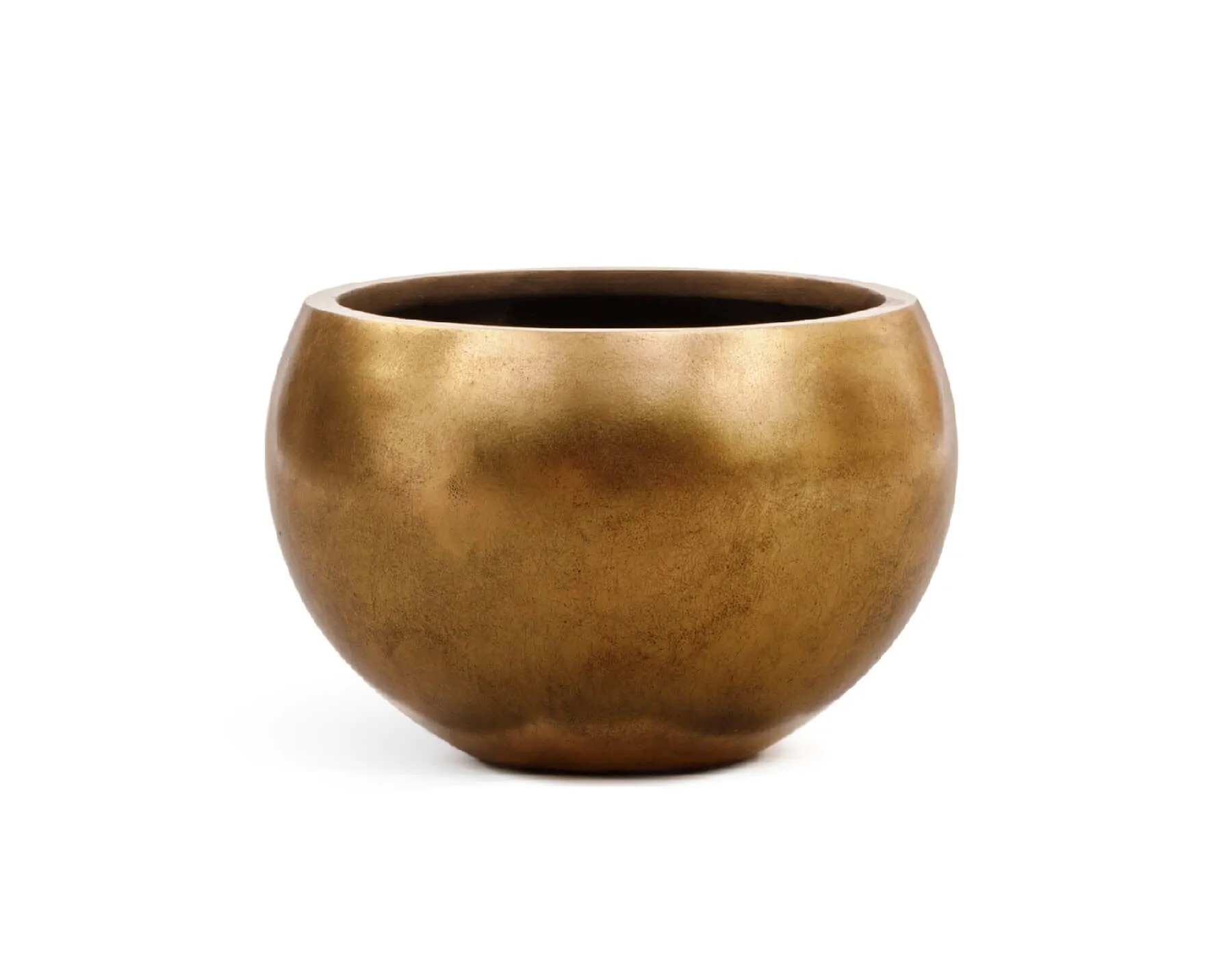 Кашпо Metal - TREEZ Effectory  - Сусальное золото - Полусфера