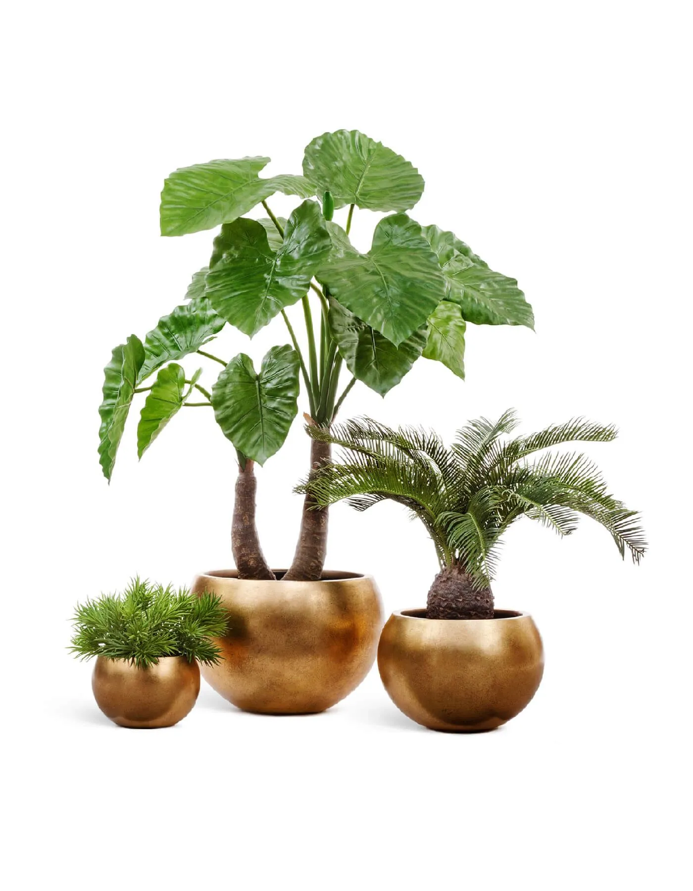 Кашпо Metal - TREEZ Effectory  - Сусальное золото - Полусфера