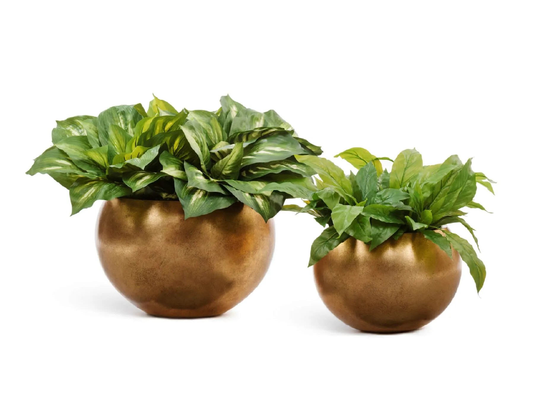 Кашпо Metal - TREEZ Effectory  - Сусальное золото - Полусфера