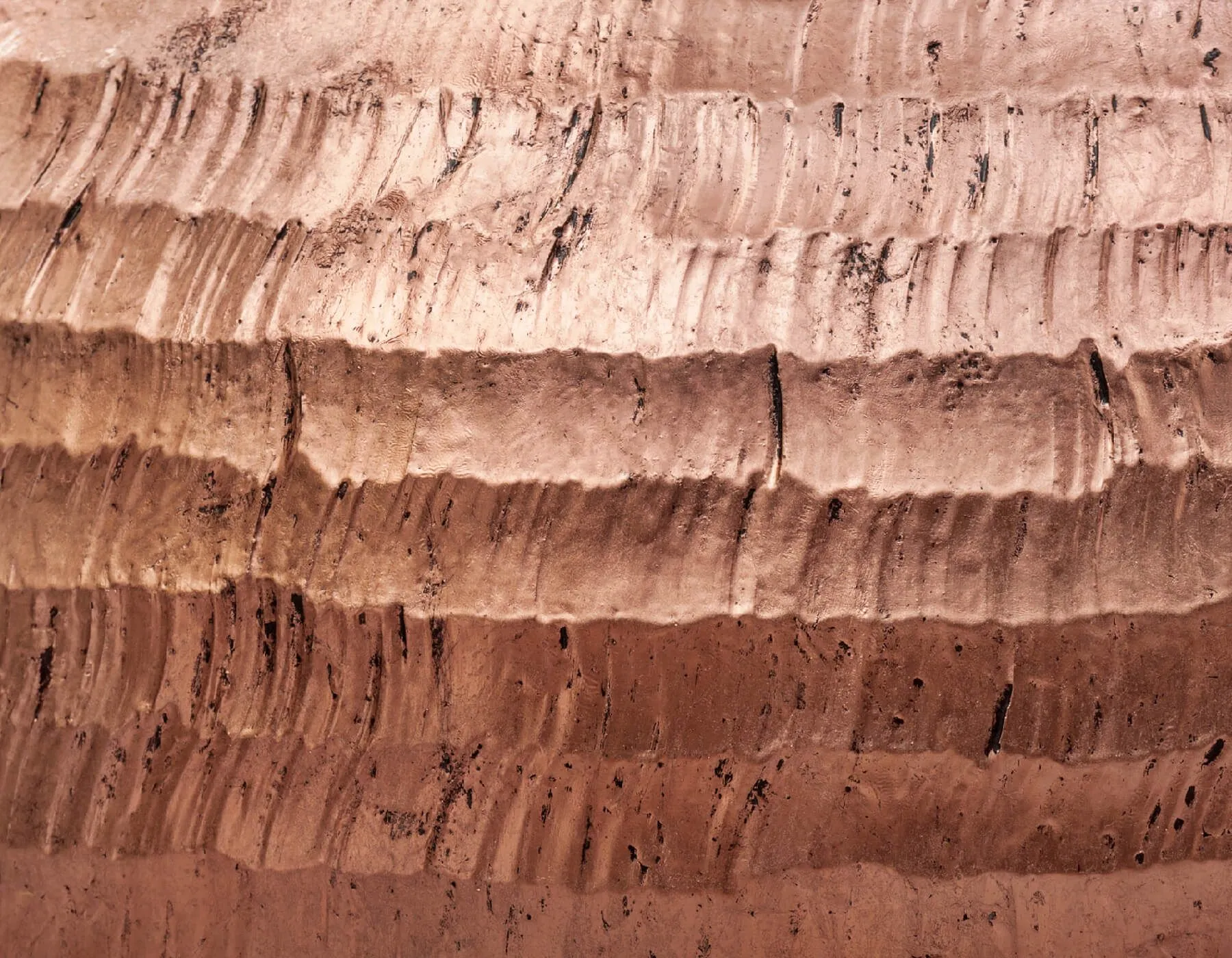 Кашпо Metal - TREEZ Effectory - Розовая медь Чеканка -  Полусфера