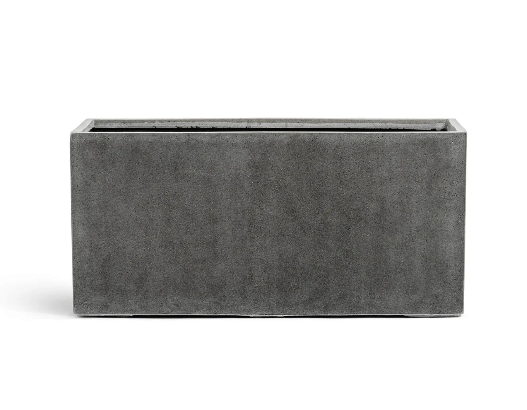 Кашпо Beton - TREEZ Effectory- Тёмно-серый бетон - Низкий прямоугольник