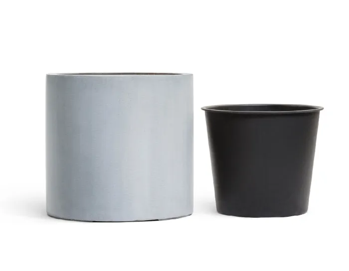 Кашпо Beton - TREEZ Effectory - Серый ледник - Цилиндр
