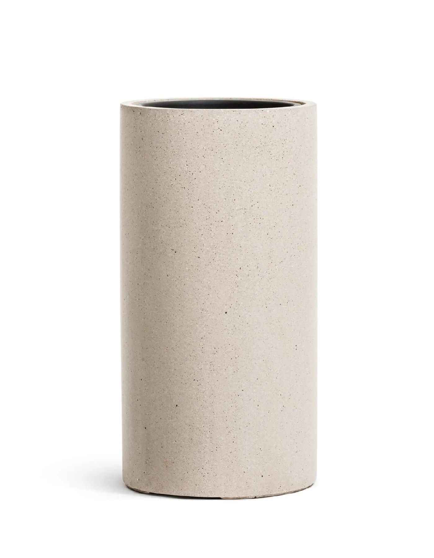 Кашпо Beton -TREEZ Effectory - Белый песок - Высокий цилиндр