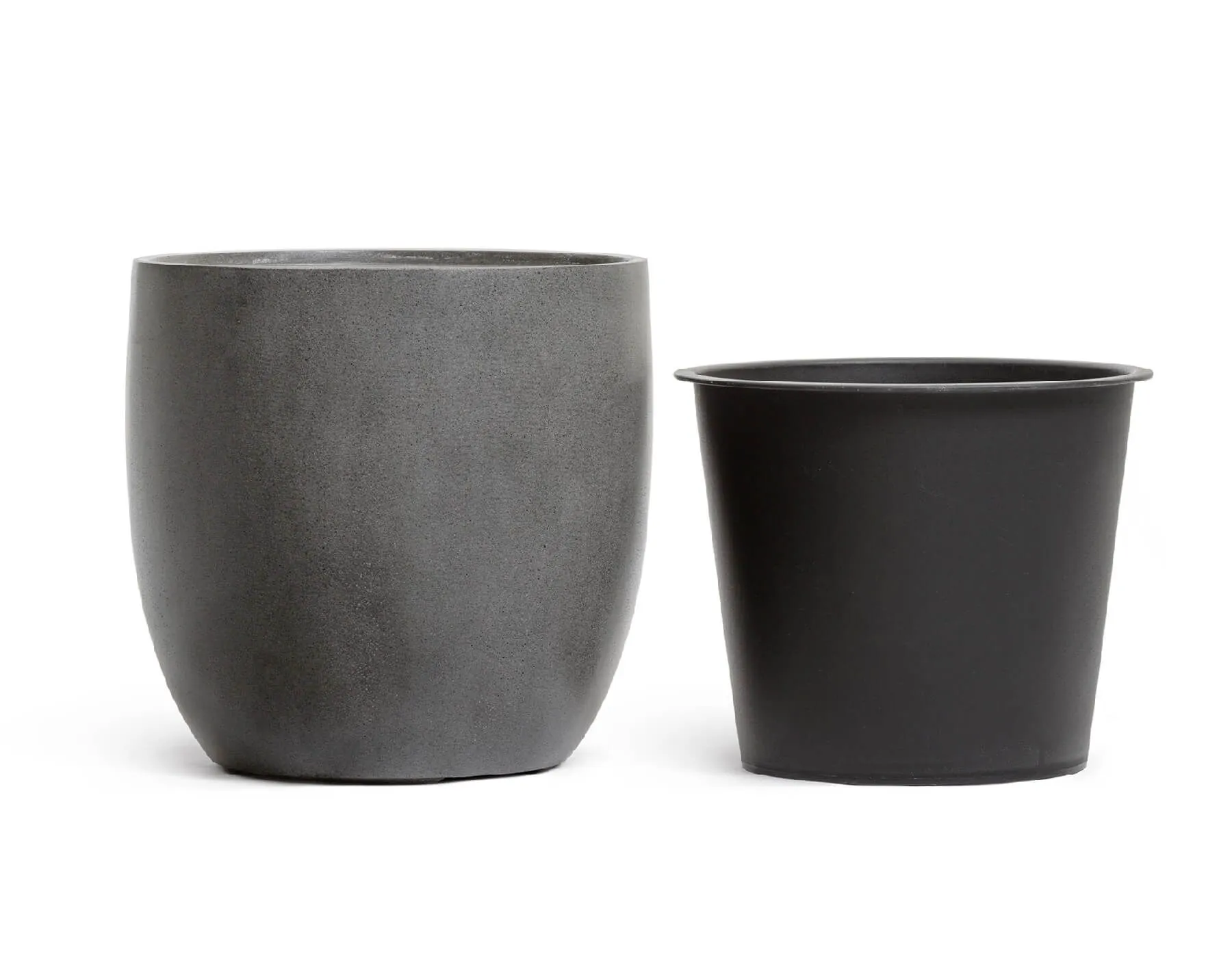 Кашпо Beton - TREEZ Effectory - Тёмно-серый бетон - Округлый конус