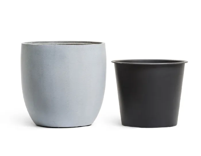 Кашпо Beton - TREEZ Effectory - Серый ледник - Округлый конус