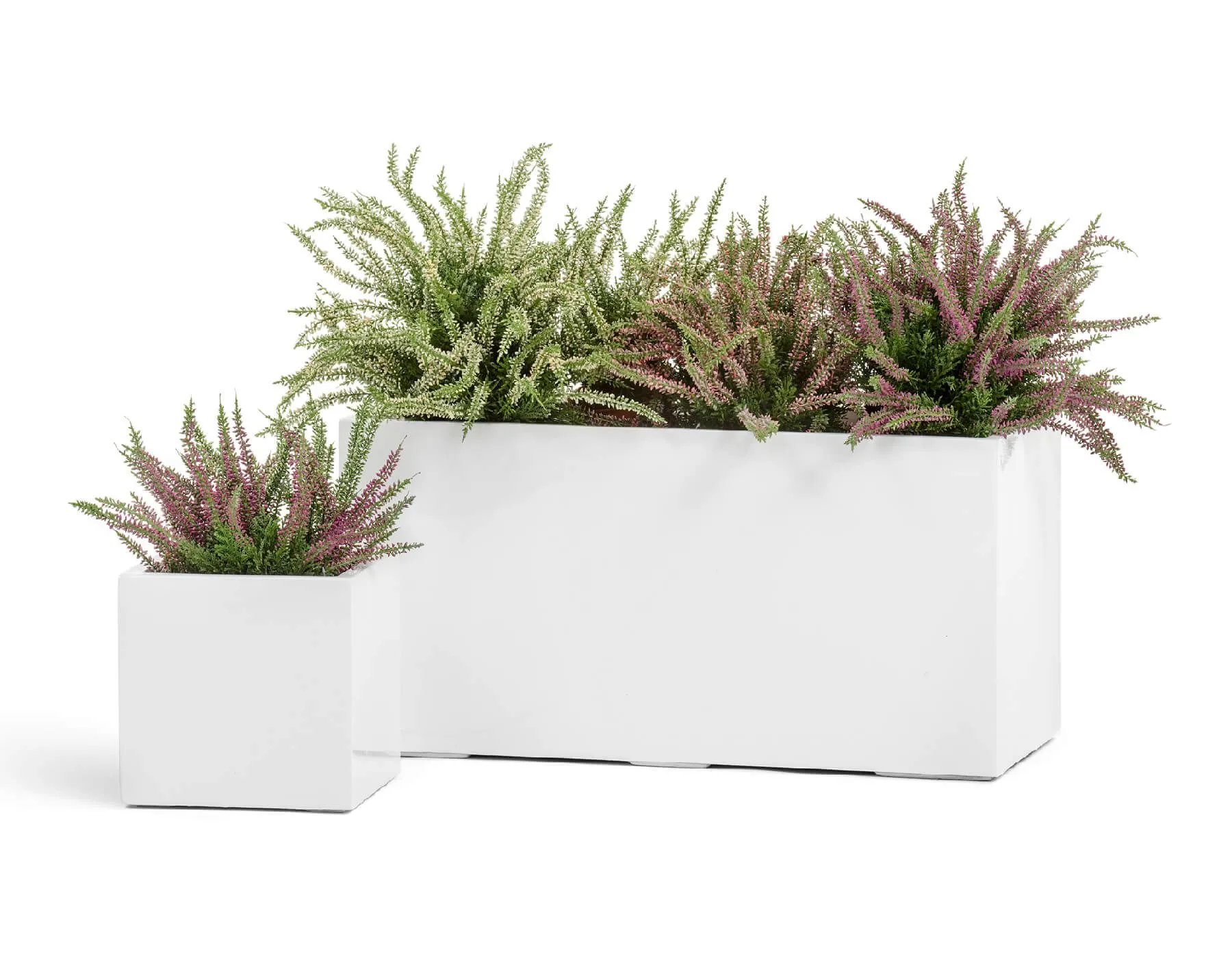 Кашпо Gloss - TREEZ Effectory - Белый глянцевый лак -  Куб