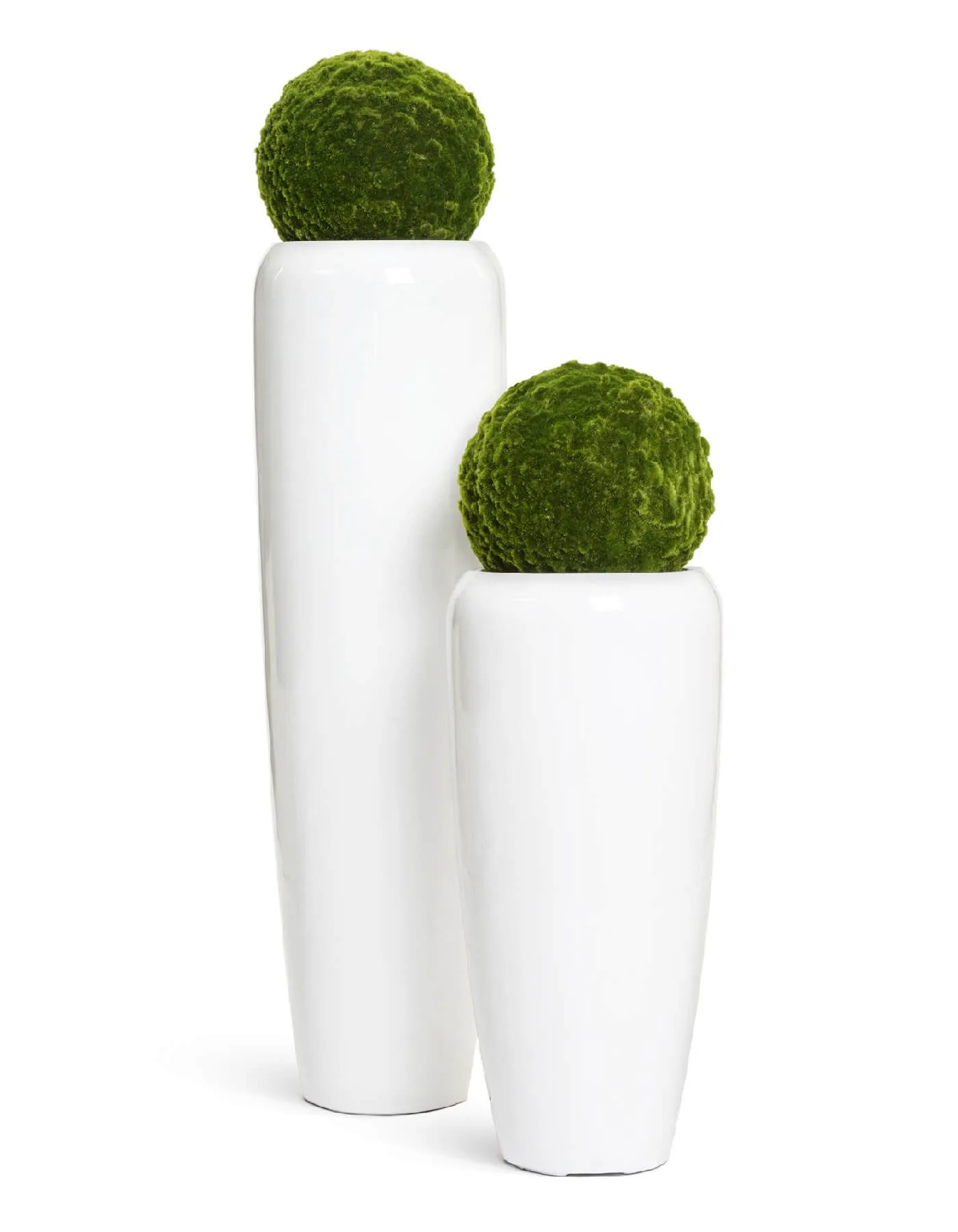 Кашпо Gloss - TREEZ Effectory - Белый глянцевый лак -  Высокий конус Design