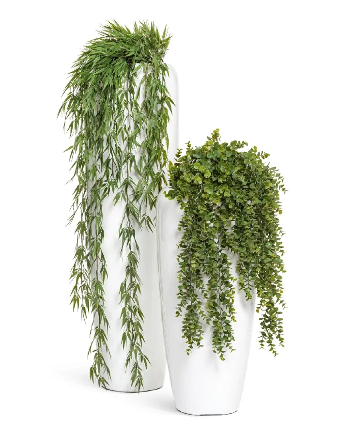 Кашпо Gloss - TREEZ Effectory - Белый глянцевый лак -  Высокий конус Design