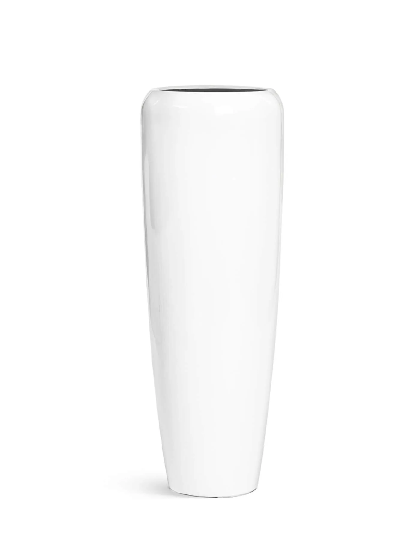 Кашпо Gloss - TREEZ Effectory - Белый глянцевый лак -  Высокий конус Design