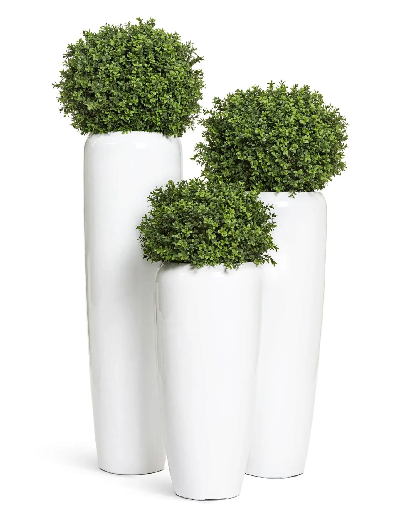 Кашпо Gloss - TREEZ Effectory - Белый глянцевый лак -  Высокий конус Design