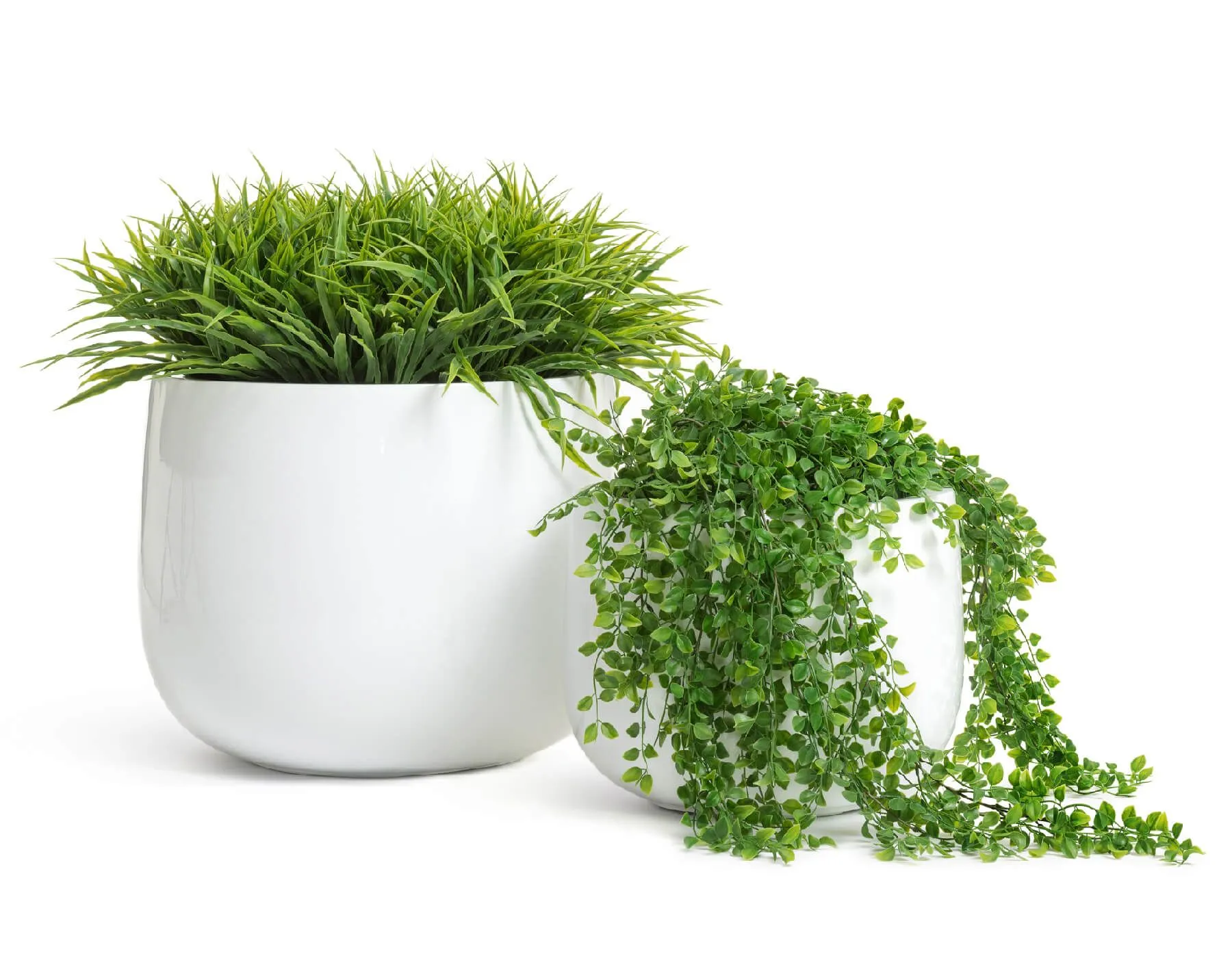 Кашпо Gloss - TREEZ Effectory - Белый глянцевый лак - Низкая широкая чаша