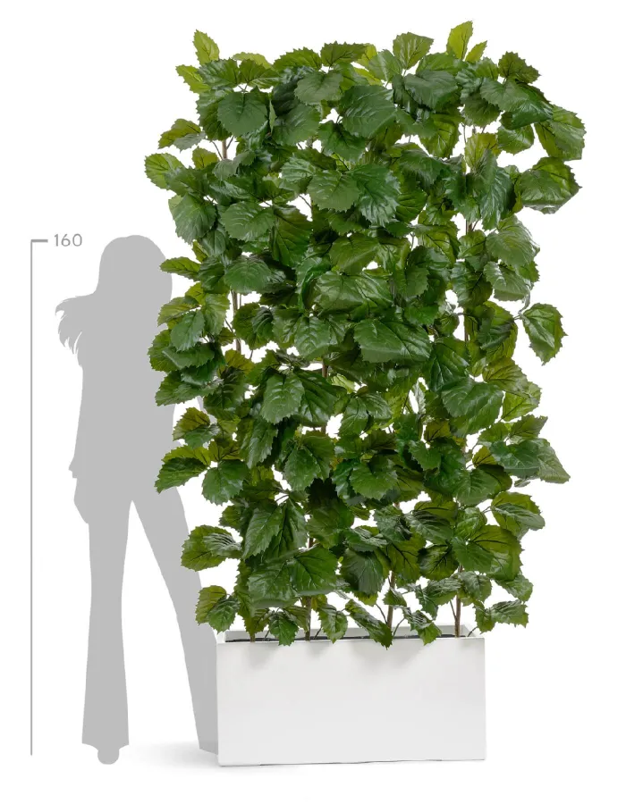 Кашпо Gloss - TREEZ Effectory - Белый глянцевый лак - Низкий узкий прямоугольник