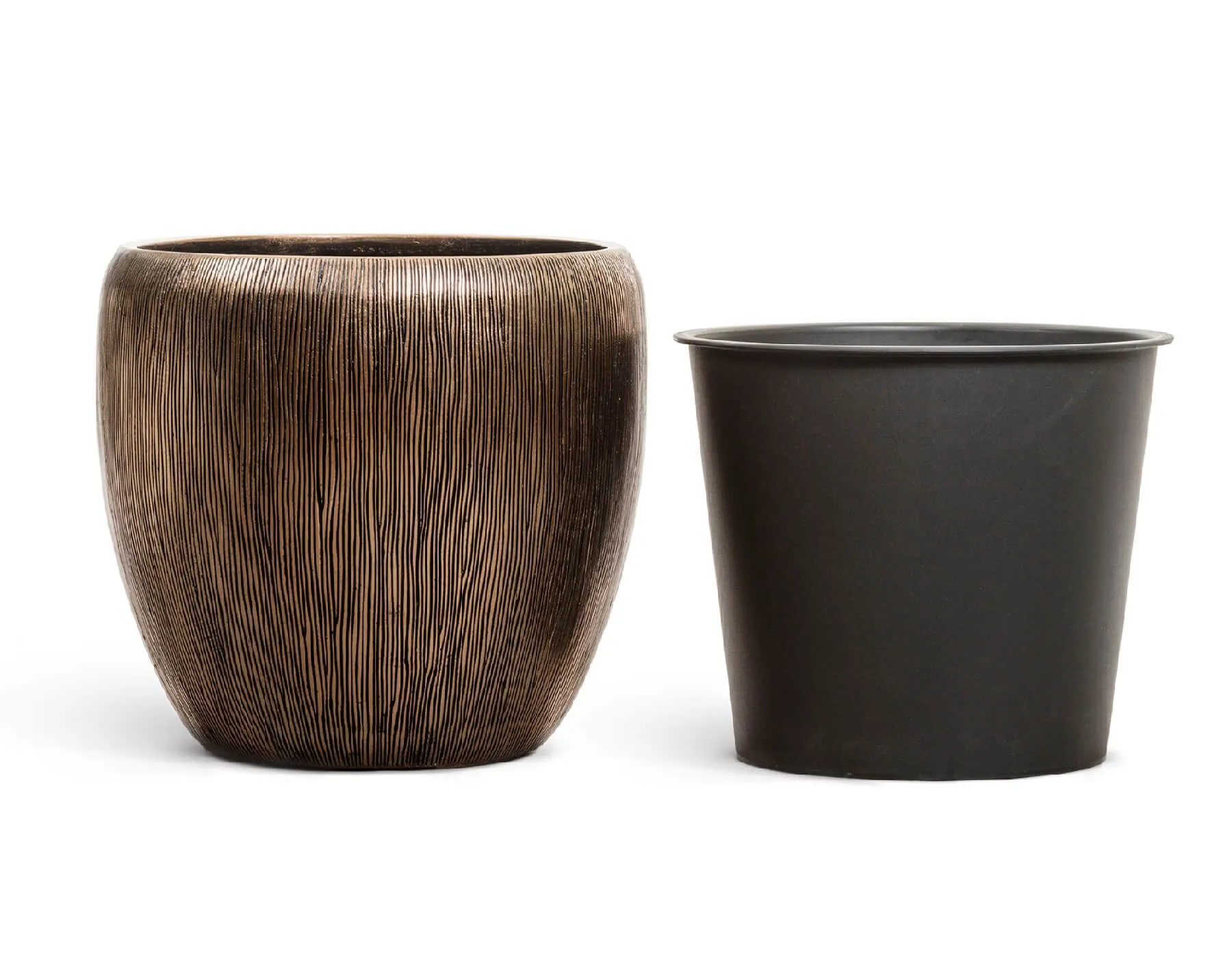 Кашпо - Wow - TREEZ Effectory - Тёмное матовое золото - Конус-Чаша