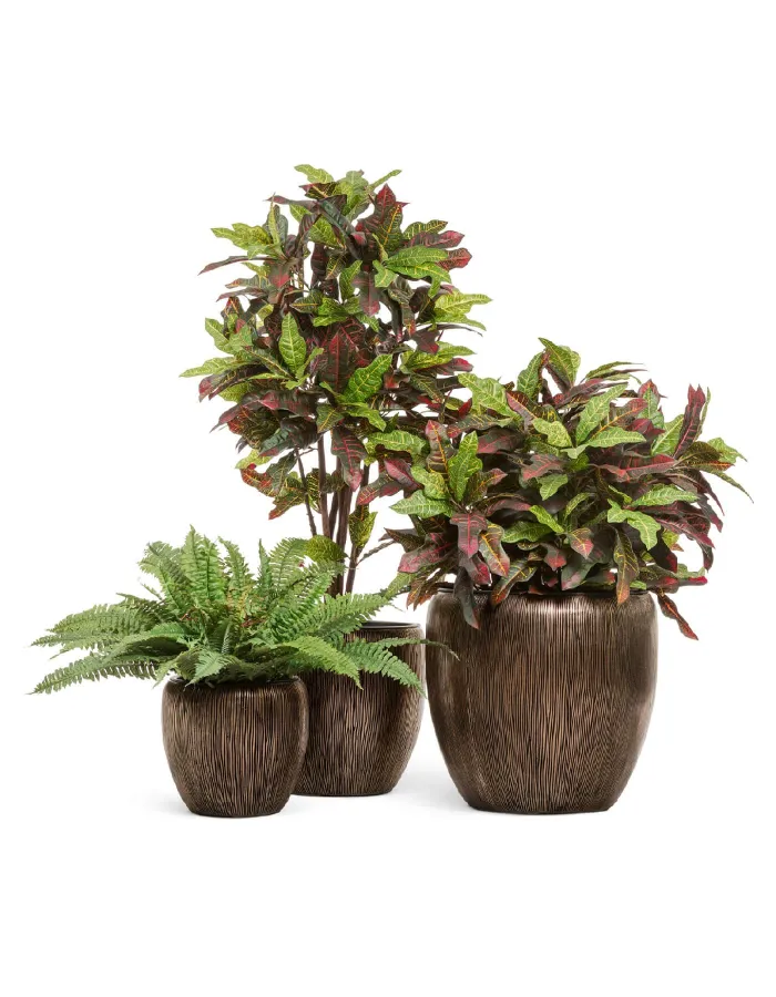 Кашпо - Wow - TREEZ Effectory - Тёмное матовое золото - Конус-Чаша