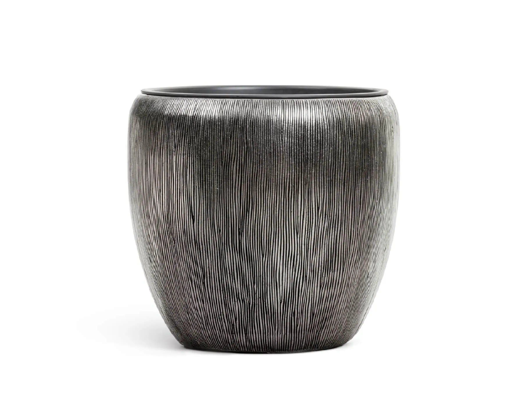 Кашпо Wow - TREEZ Effectory - Стальное серебро - Конус-Чаша