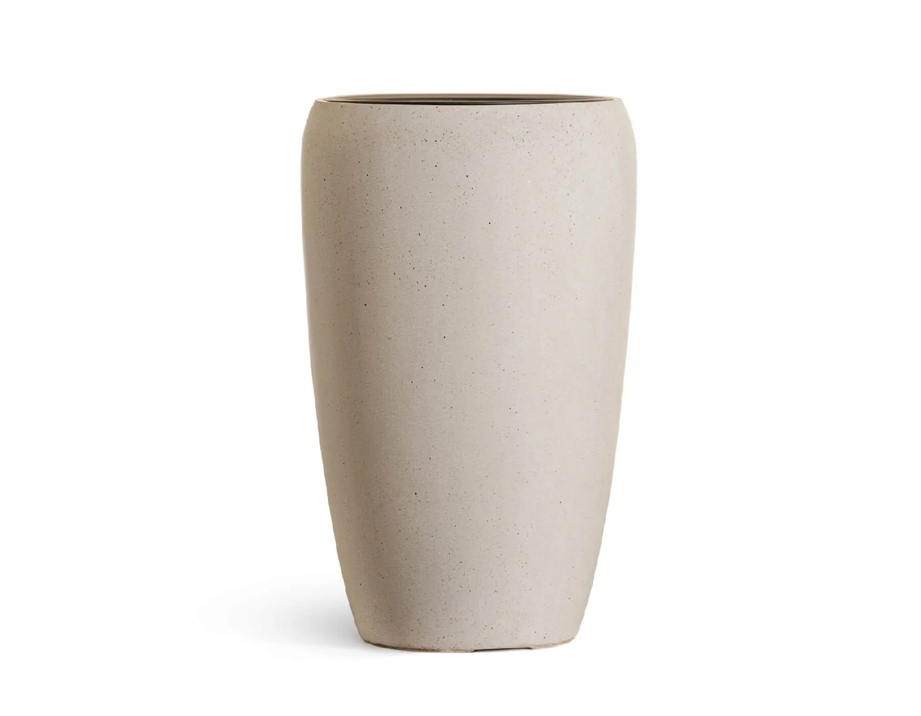 Кашпо Beton - TREEZ Effectory - Белый песок - Высокий округлый конус