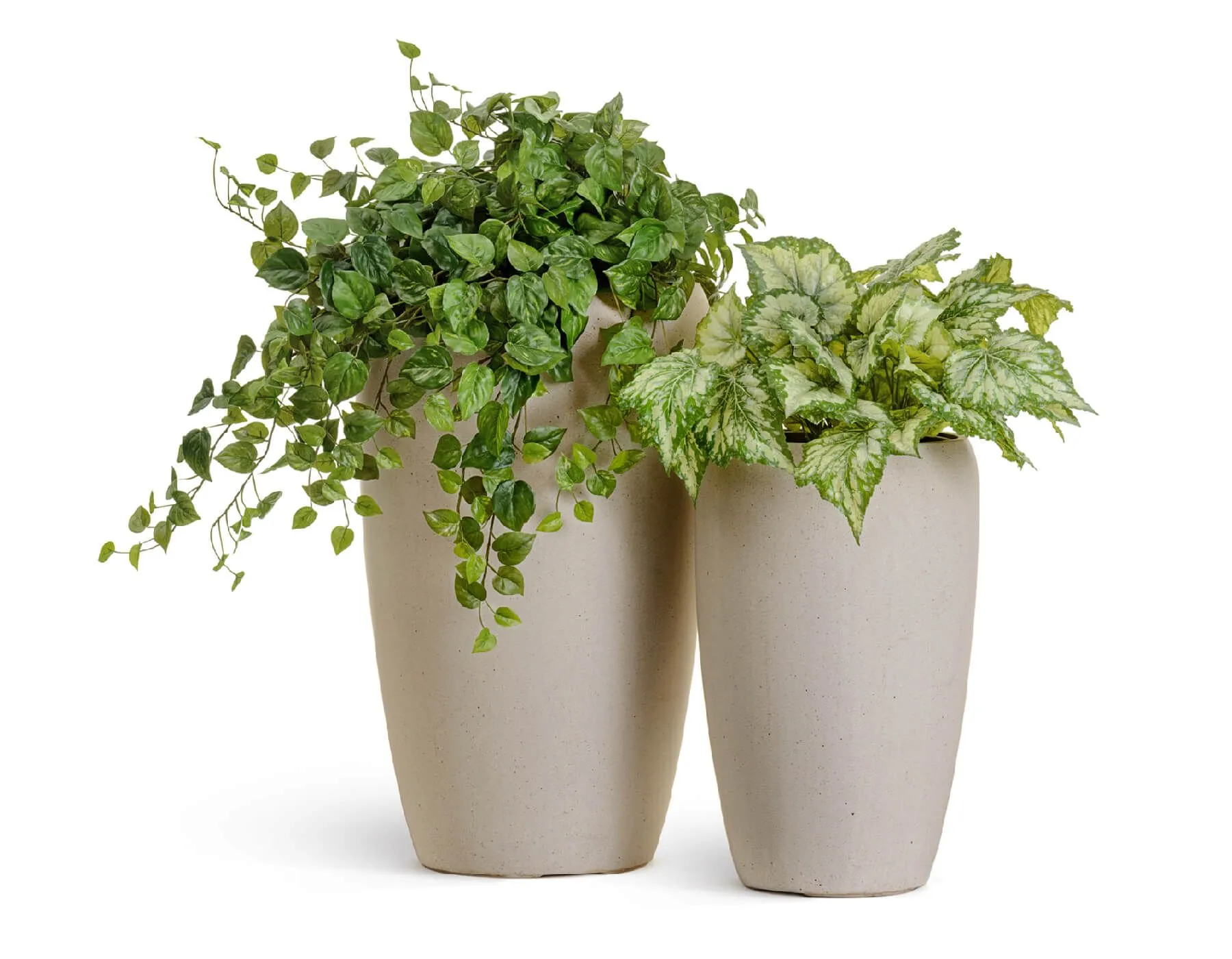 Кашпо Beton - TREEZ Effectory - Белый песок - Высокий округлый конус