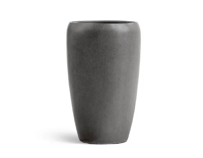 Кашпо Beton - TREEZ Effectory - Тёмно-серый бетон - Высокий округлый конус