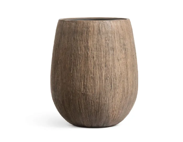 Кашпо Wood - TREEZ Effectory - Светлый дуб -  Округлая чаша