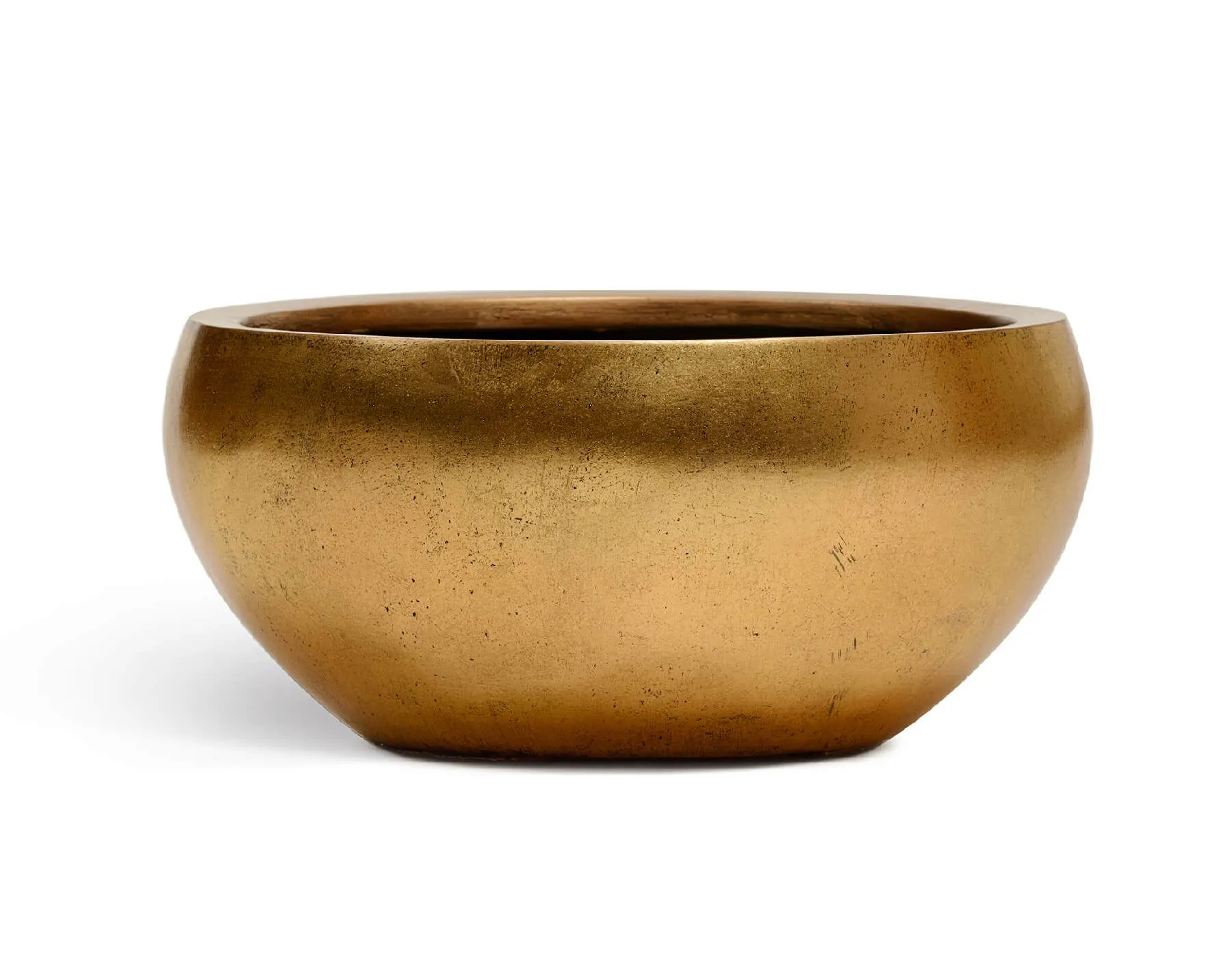 Кашпо Metal - TREEZ Effectory - Полусфера низкая  - Сусальное золото