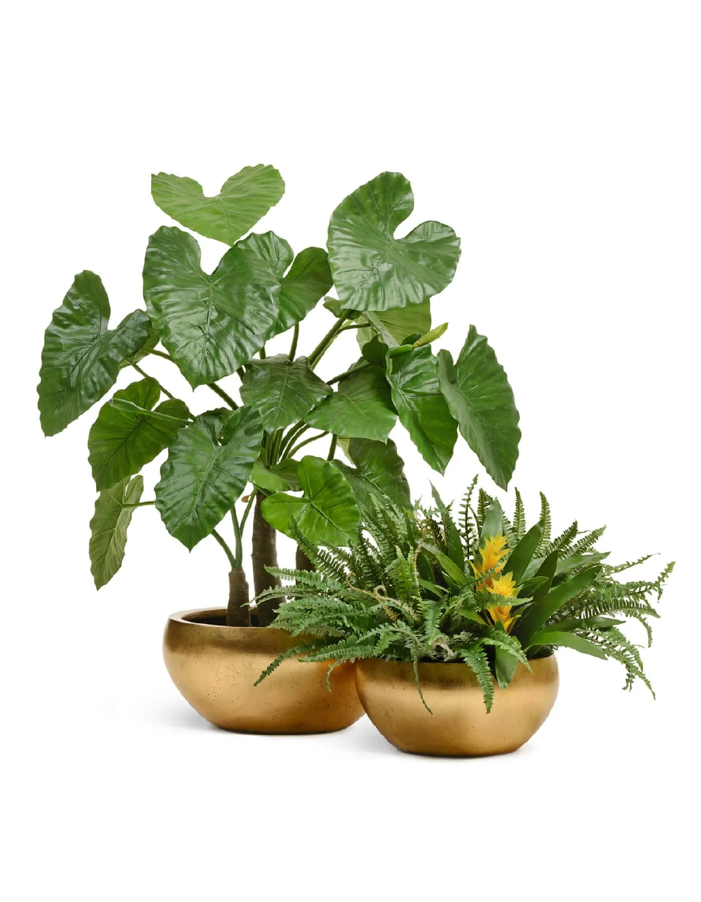 Кашпо Metal - TREEZ Effectory - Полусфера низкая  - Сусальное золото