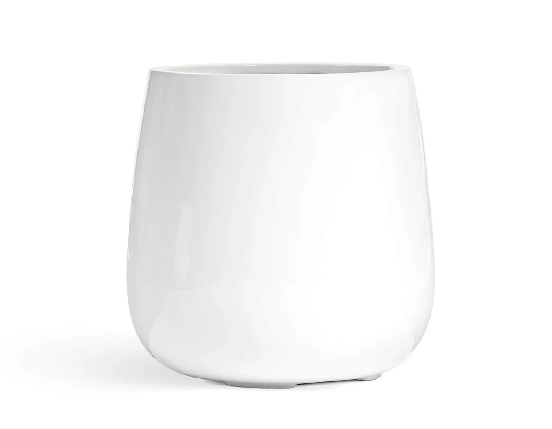 Кашпо Gloss - TREEZ Effectory - Design-Чаша - Лак белый глянцевый