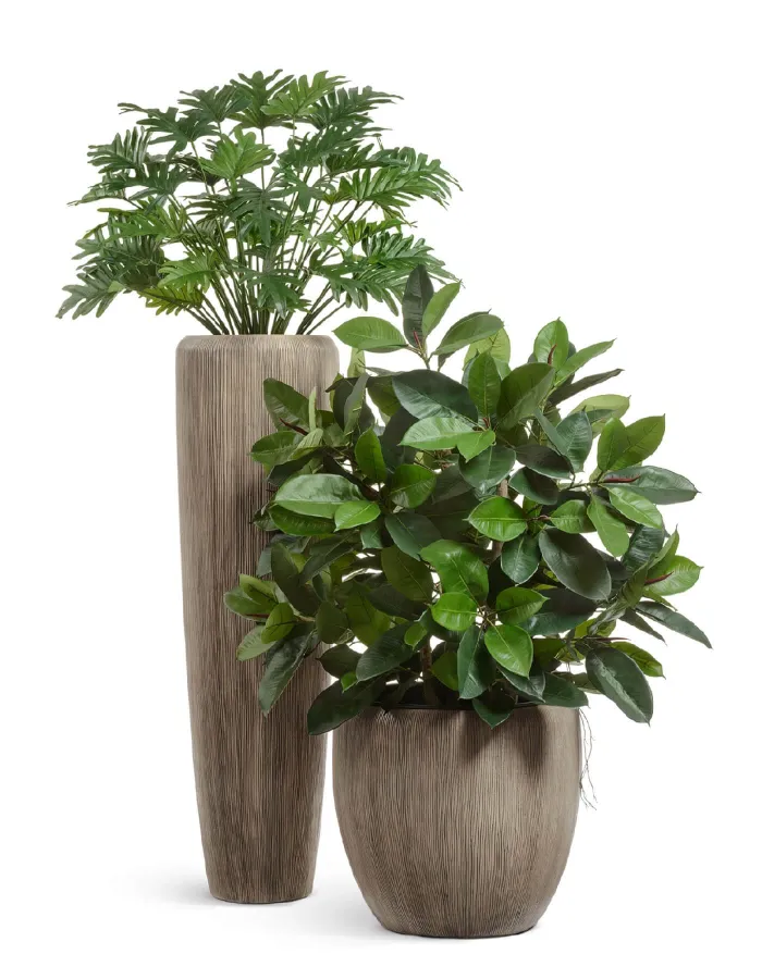 Кашпо Wow - TREEZ Effectory - Design конус Высокий - Капучино