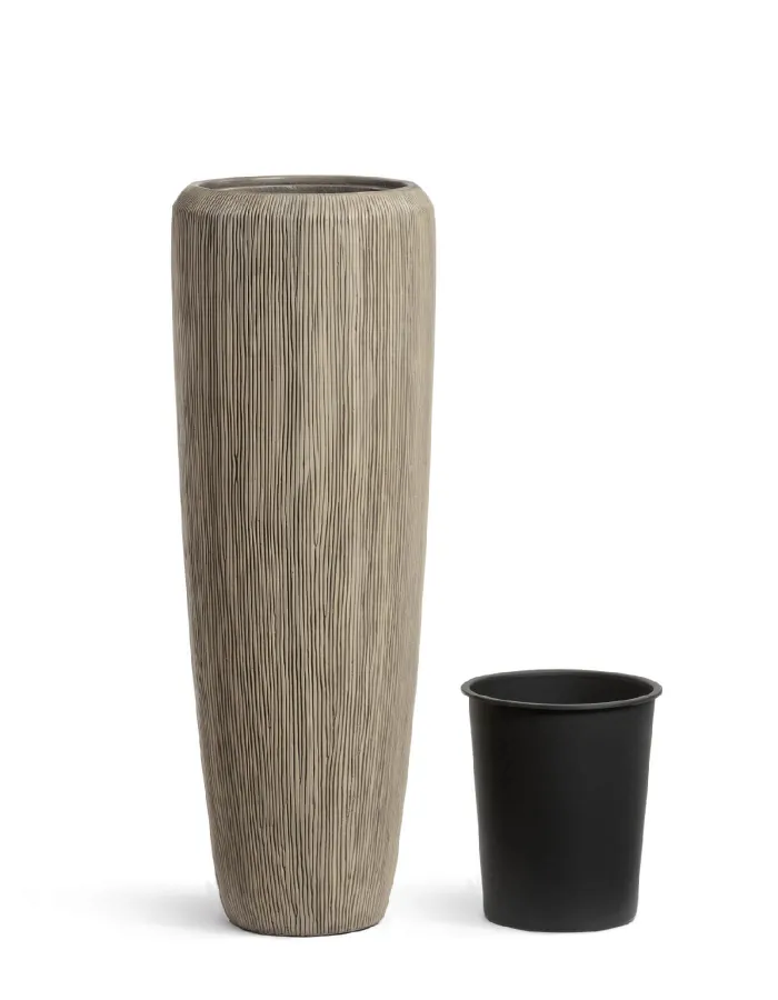 Кашпо Wow - TREEZ Effectory - Design конус Высокий - Капучино