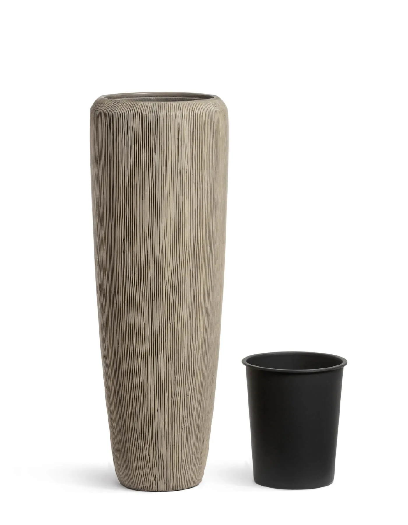 Кашпо Wow - TREEZ Effectory - Design конус Высокий - Капучино