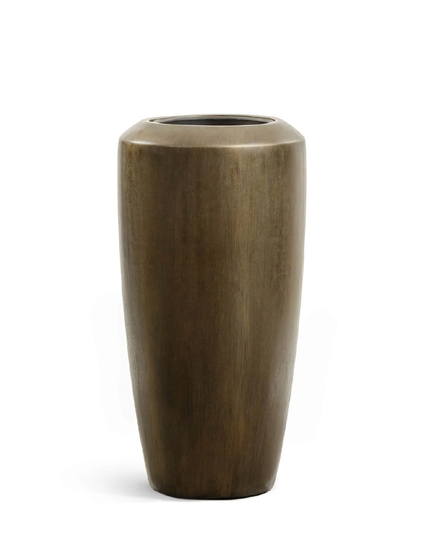 Кашпо Metal - TREEZ Effectory -  Design конус Высокий - бронза Чернёная