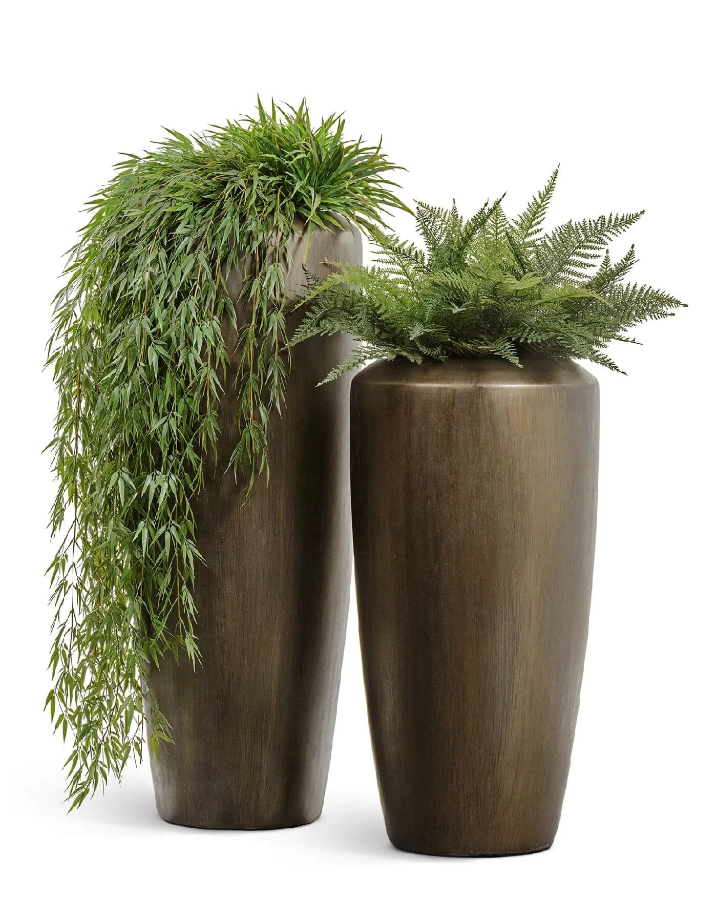 Кашпо Metal - TREEZ Effectory -  Design конус Высокий - бронза Чернёная