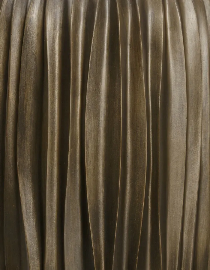 Кашпо Metal - TREEZ Effectory - Design Wave Высокий конус  - бронза Чернёная