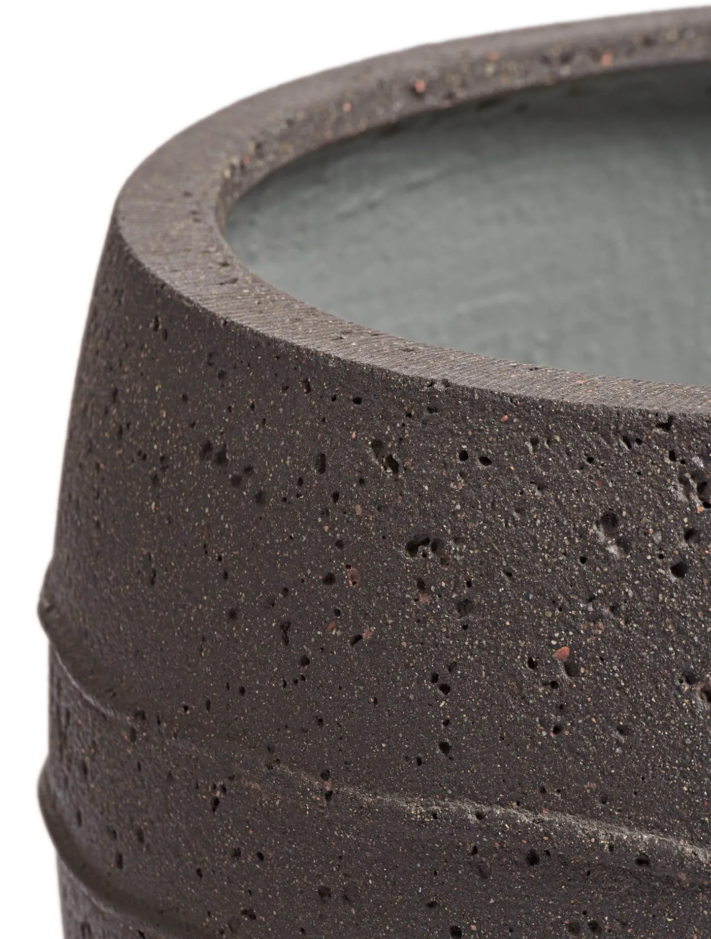 Кашпо Nero - TREEZ ERGO - Чёрный туф - Амфора