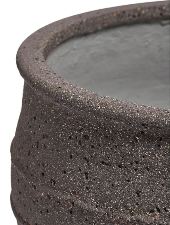 Кашпо Nero - TREEZ ERGO - Чёрный туф - Чаша