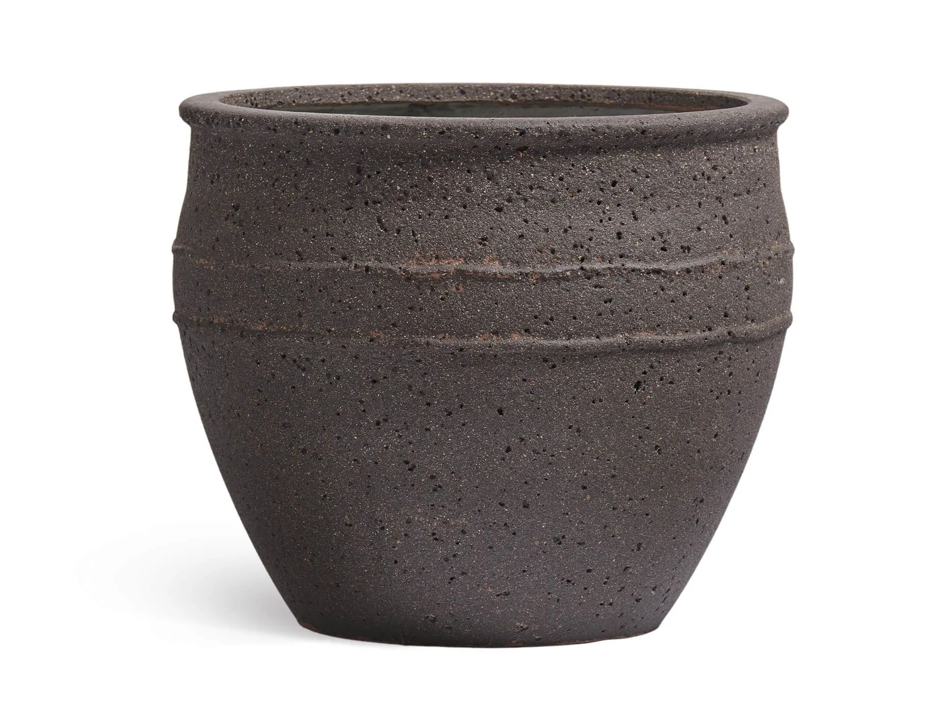 Кашпо Nero - TREEZ ERGO - Чёрный туф - Чаша