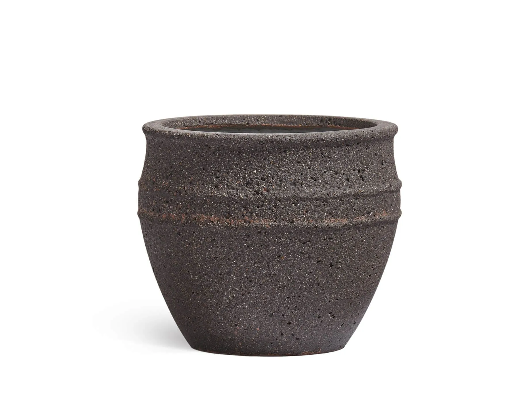 Кашпо Nero - TREEZ ERGO - Чёрный туф - Чаша