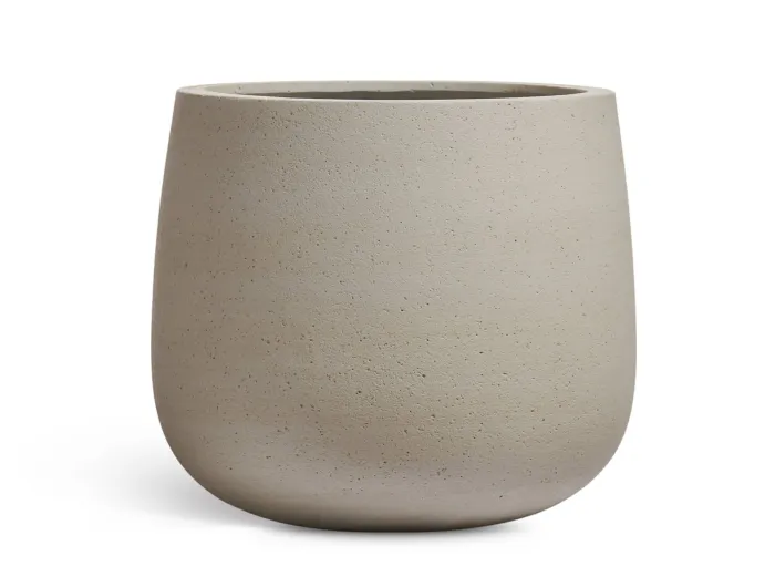 Кашпо Fine Rock -  TREEZ ERGO - Белый песок -  Design-чаша Classic
