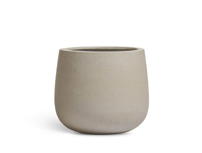 Кашпо Fine Rock -  TREEZ ERGO - Белый песок -  Design-чаша Classic
