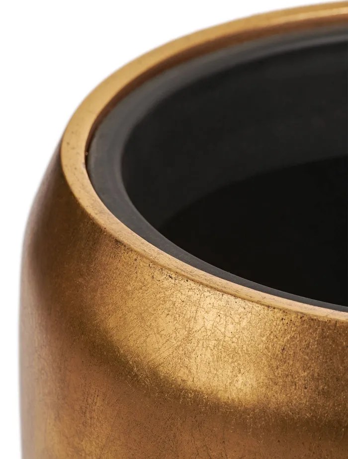 Кашпо Metal - TREEZ Effectory - Сусальное золото - Высокий округлый конус