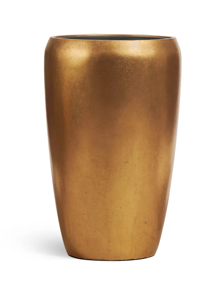 Кашпо Metal - TREEZ Effectory - Сусальное золото - Высокий округлый конус